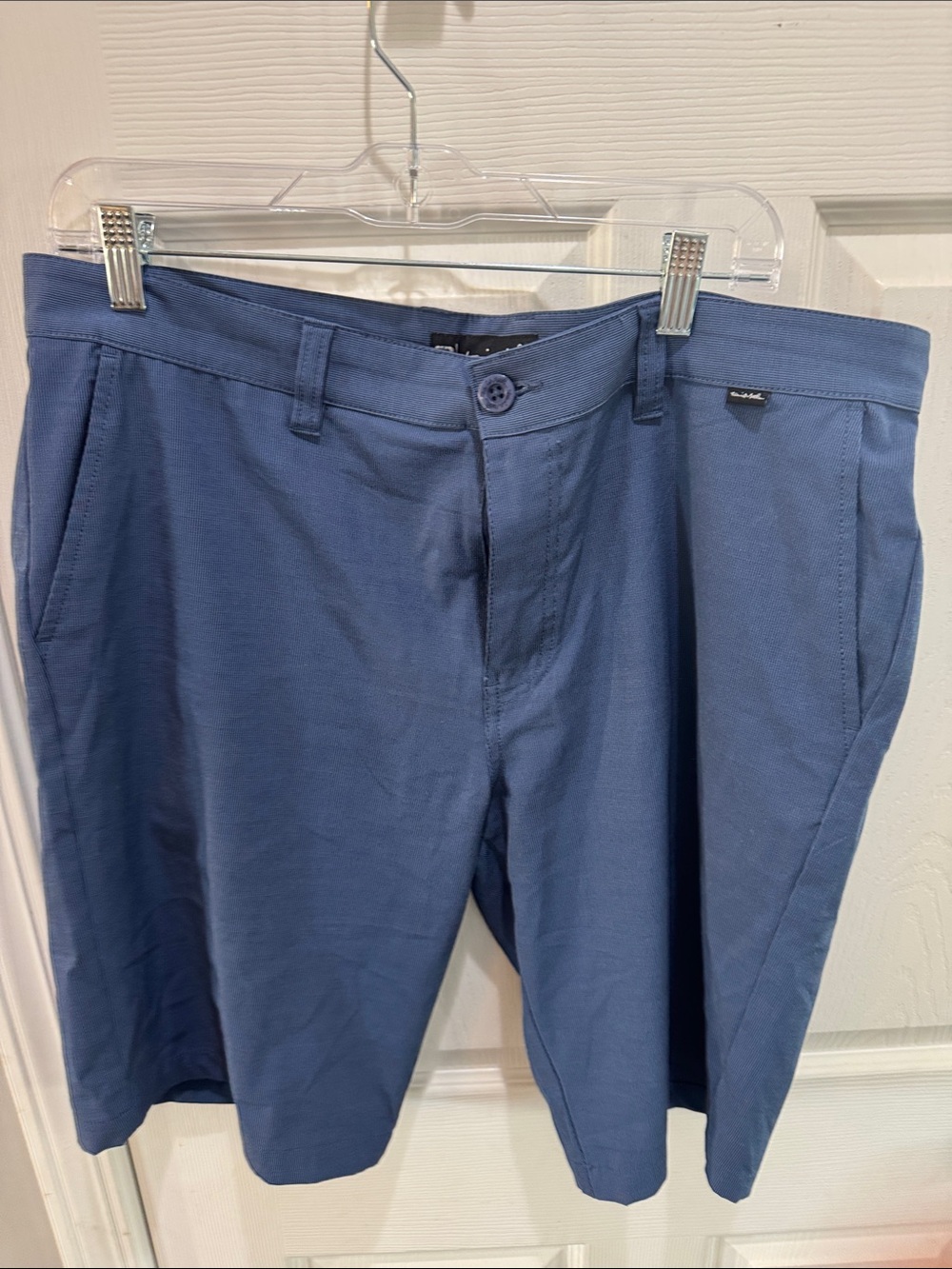 Travis Mathew Men's Slate Blue Flat-Front Shorts